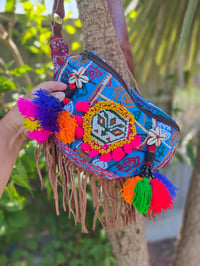 Image 1 of Boho bum bag/ cross body blues 