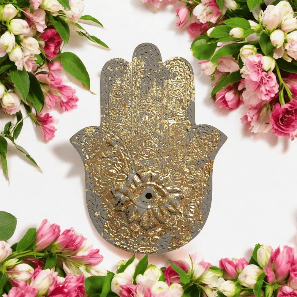 Image of Hamsa Hand Foiled Incense Holder