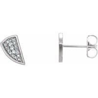 Image 2 of Natural Diamond Pavé Slice Studs 