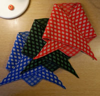 Image 3 of THE AUDREY POLKA DOT TRIANGLE SCARVES