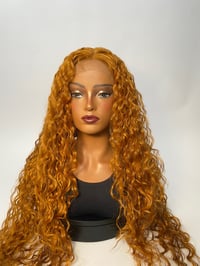 Image 1 of TOY| 28” DEEP T PART BOHO CURLY LACE FRONT WIG 