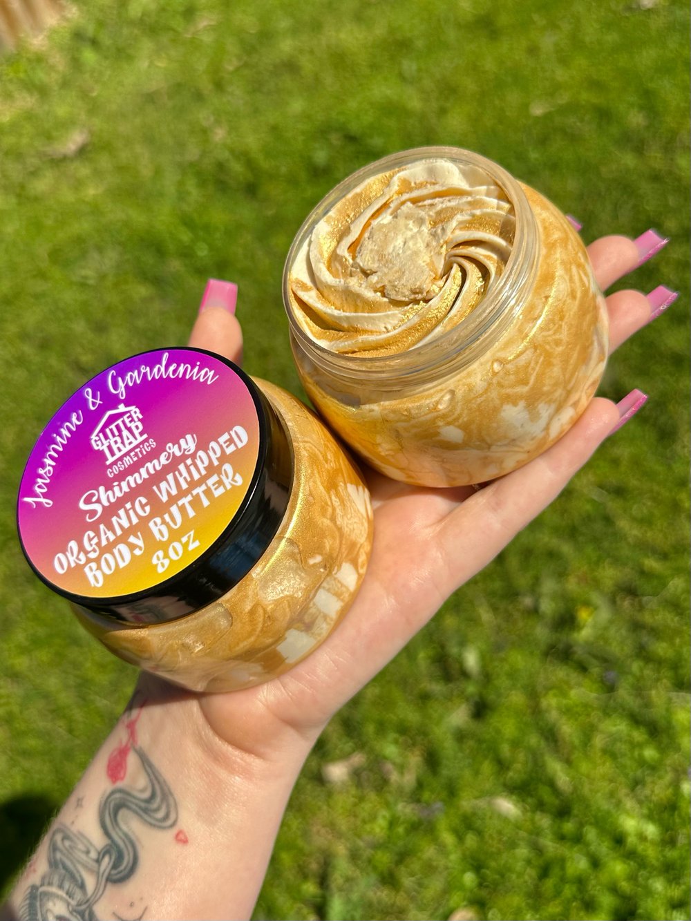 Image of Jasmine & Gardenia💮🤍 Shimmery✨Organic Whipped Body Butter🧈