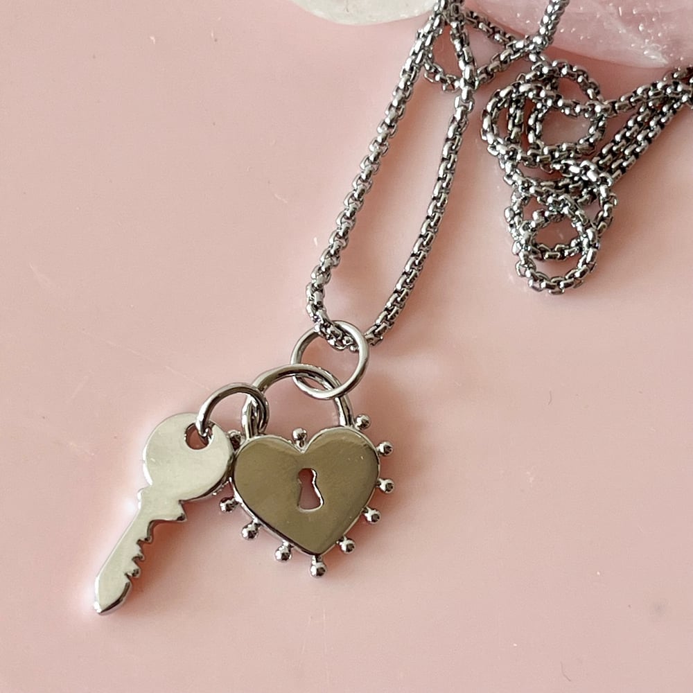 Image of Spotty Lock and Key Necklace