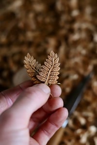 Image 4 of Forest Fern leaf Earrings ~