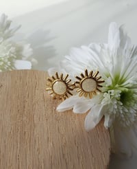 Image 2 of Sunburst Stud Earrings 