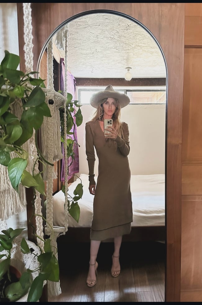 70s Sonia Rykiel Italian long knit bow dress 