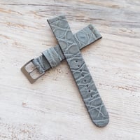 Image 2 of 18mm Crocodile Strap - Denim Light