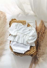 Image 1 of Photo prop | Newborn girls photography  body-dress Bella | white