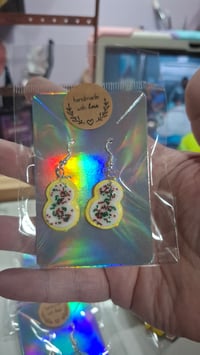 Snowman sugar cookie earrings 