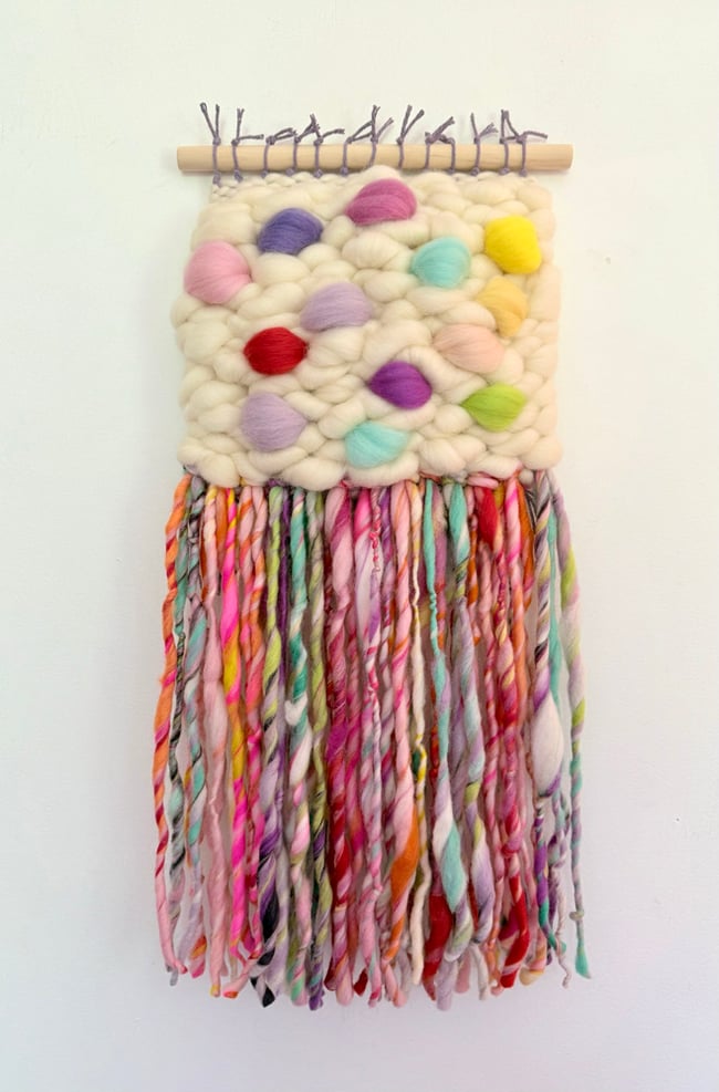 Candy Cloud. Woven wall hanging