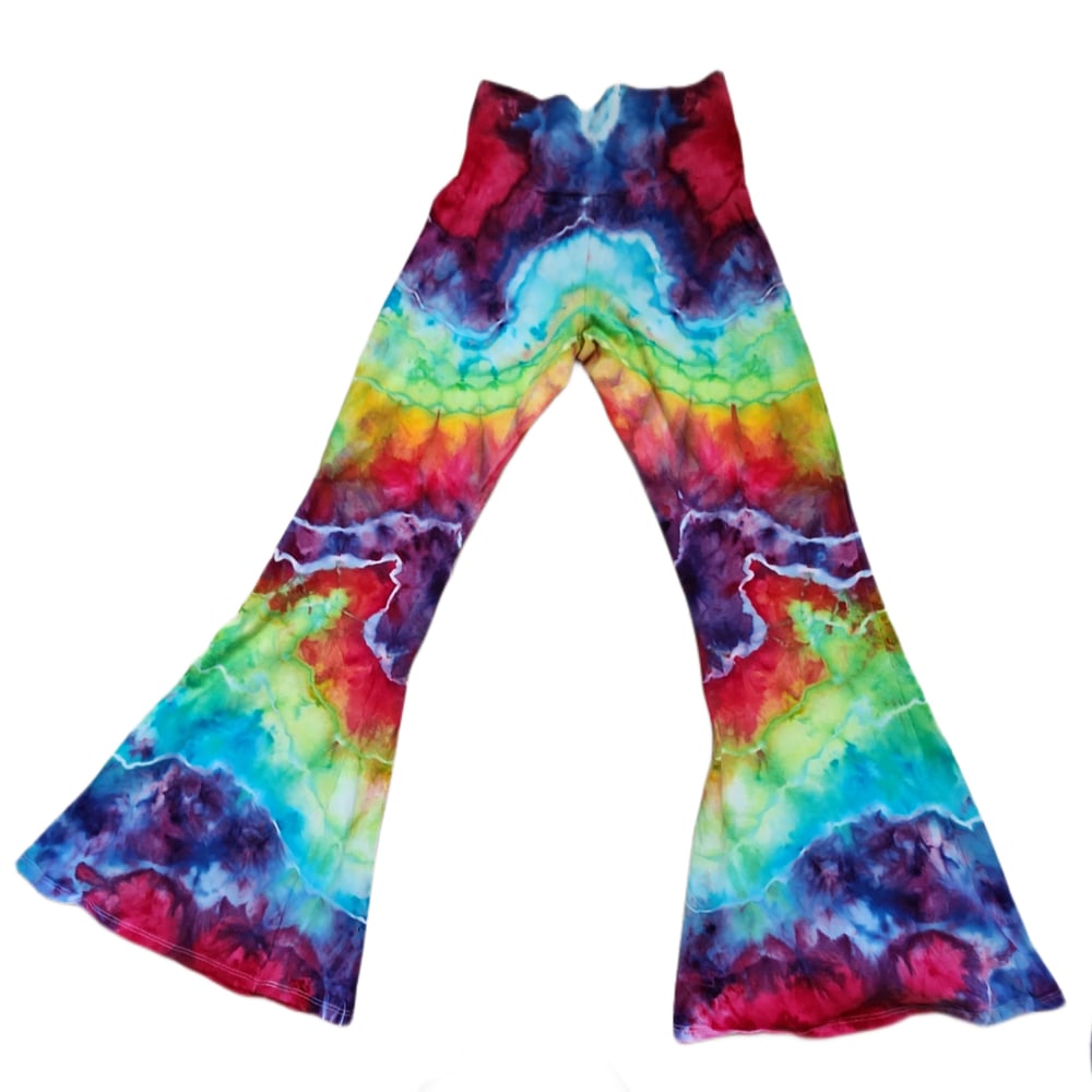 Image of Medium rainbow geode bell bottoms made in usa