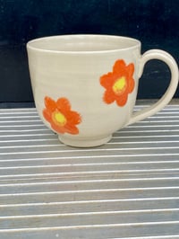 Image 2 of Orange Flower Decorated Mug