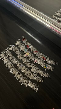 Image 3 of Full Silver Charm Bracelets 
