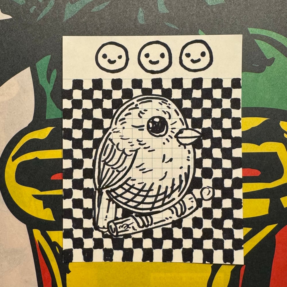 Image of Fat Bird Sharpie Sketch #82