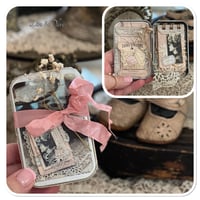 Image 1 of Reserved Listing for Deandre petite snippet sample french lace book in a tiny tin.