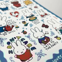 Image 2 of "FAMILIAR RABBIT" STICKER SHEET