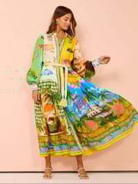 Image 2 of Miami print maxi dress 