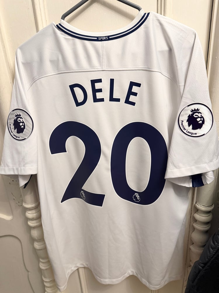 Image of PRE ORDER: Tottenham Hotspur “DELE 20” 2017/18 Home Shirt + PL patches (XL)