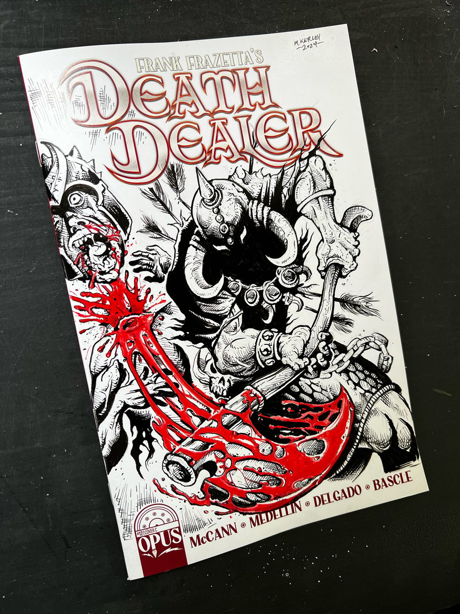 Image of Death Dealer comic cover original 