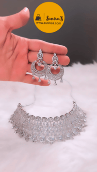 Image 5 of Krista_AD Choker Set - Party Choker Set with Earrings