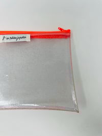 Image 8 of *NEW CO* Pochette transparentes pailletée fermeture colorée (format livre)