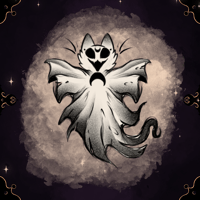 Kitty ghost keychain 