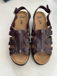 Image 2 of Clark’s brown sandals 