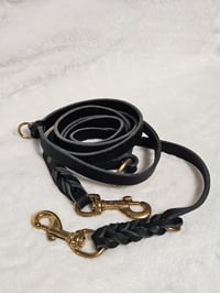 Image 2 of KLIN Adjustable, Soft Leather Leash, German Hunter Style
