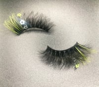 Image 2 of Green with star lashes 