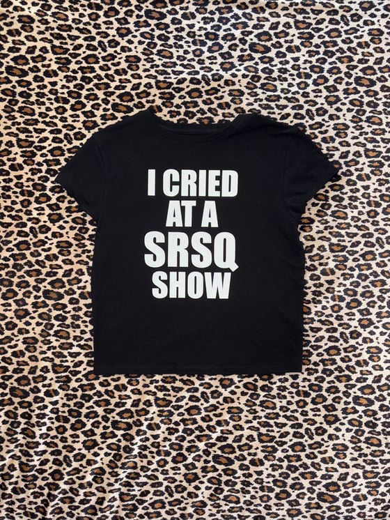 Image of I CRIED CROPTOP BLACK