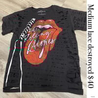 Medium Tougue black lace destroyed