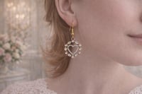 Image 2 of Bridgerton Era Devoted Heart Earrings 