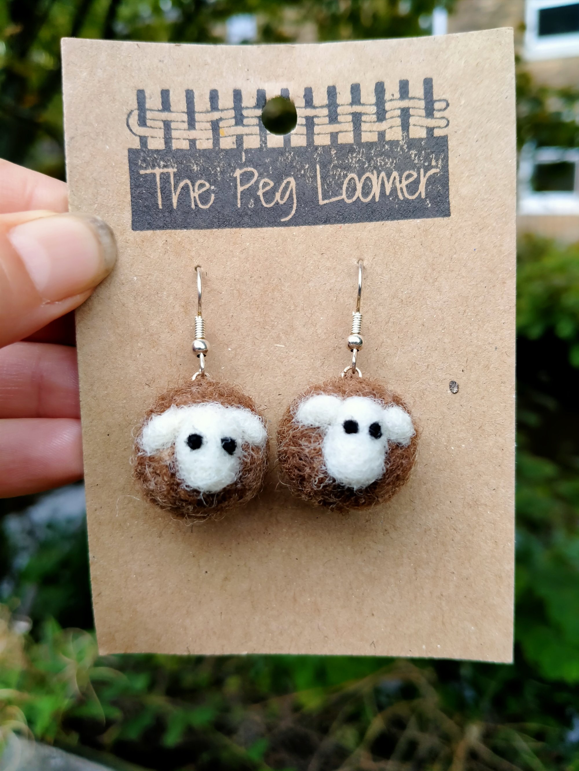 Sheep Earrings The Peg Loomer