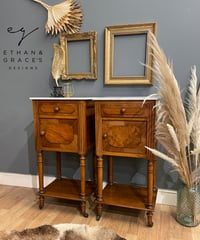 Image 1 of Stunning french marble bedside tables