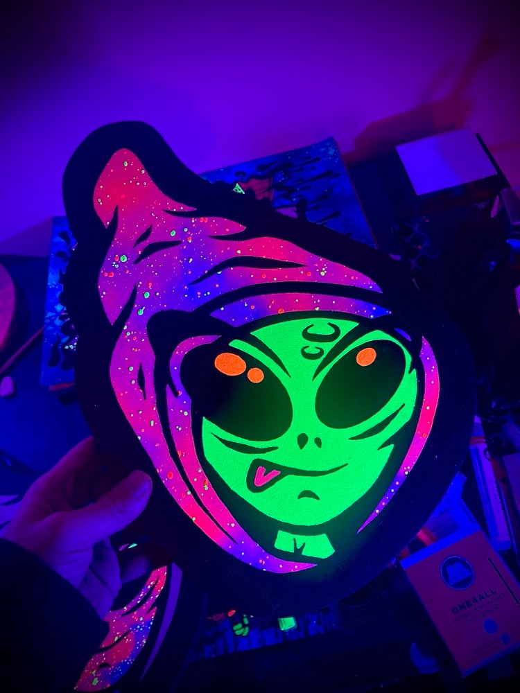 Image of 👽 HOODED AL WOODCUT 2 👽