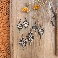 Image 1 of Black & Cream earrings