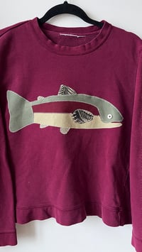 Image 3 of M- burgundy trout sweater 