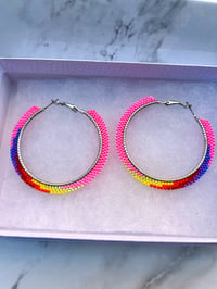 Beaded Hoops