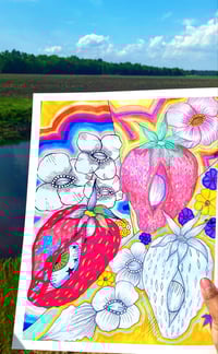 Image 3 of Strawberry Art Print