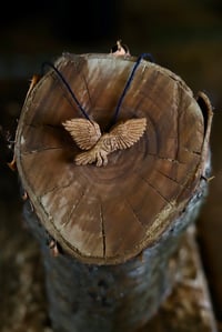 Image 3 of Hunting Owl Pendant Necklace 