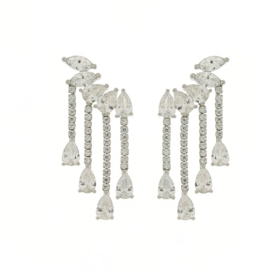 Image of COPPIA EARCUFF ARGENTO E ZIRCONI