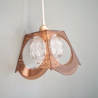 Image 4 of Suspension 70's verre et plexiglas