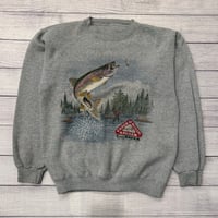 Image 1 of Vintage Eddie Bauer Rainbow Trout Crewneck - NST