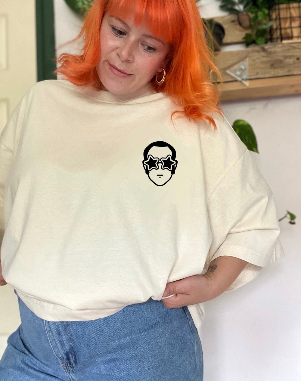 Image of Elton  Glasses SUPER OVERSIZED tee (read description on sizing) 