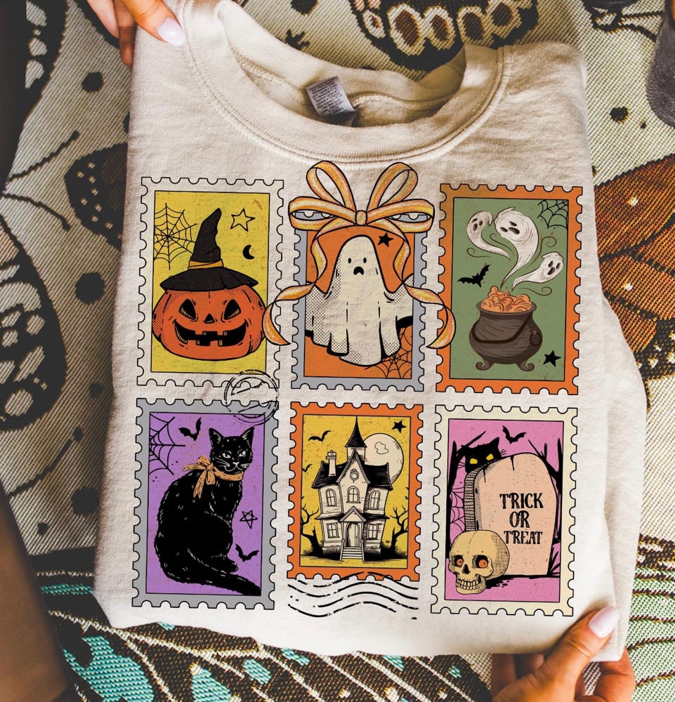 Image of spooky stamps SWEATERS