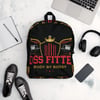BossFitted Black and Red All Over Print Backpack