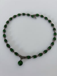 Image 2 of Vintage Green Gemstone Necklace bracelet 