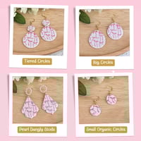 Image 2 of Breast Cancer Pink Ribbon Earrings 