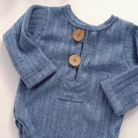 Image 3 of Boys bodysuit | Asher | 0-3 months | dusty blue