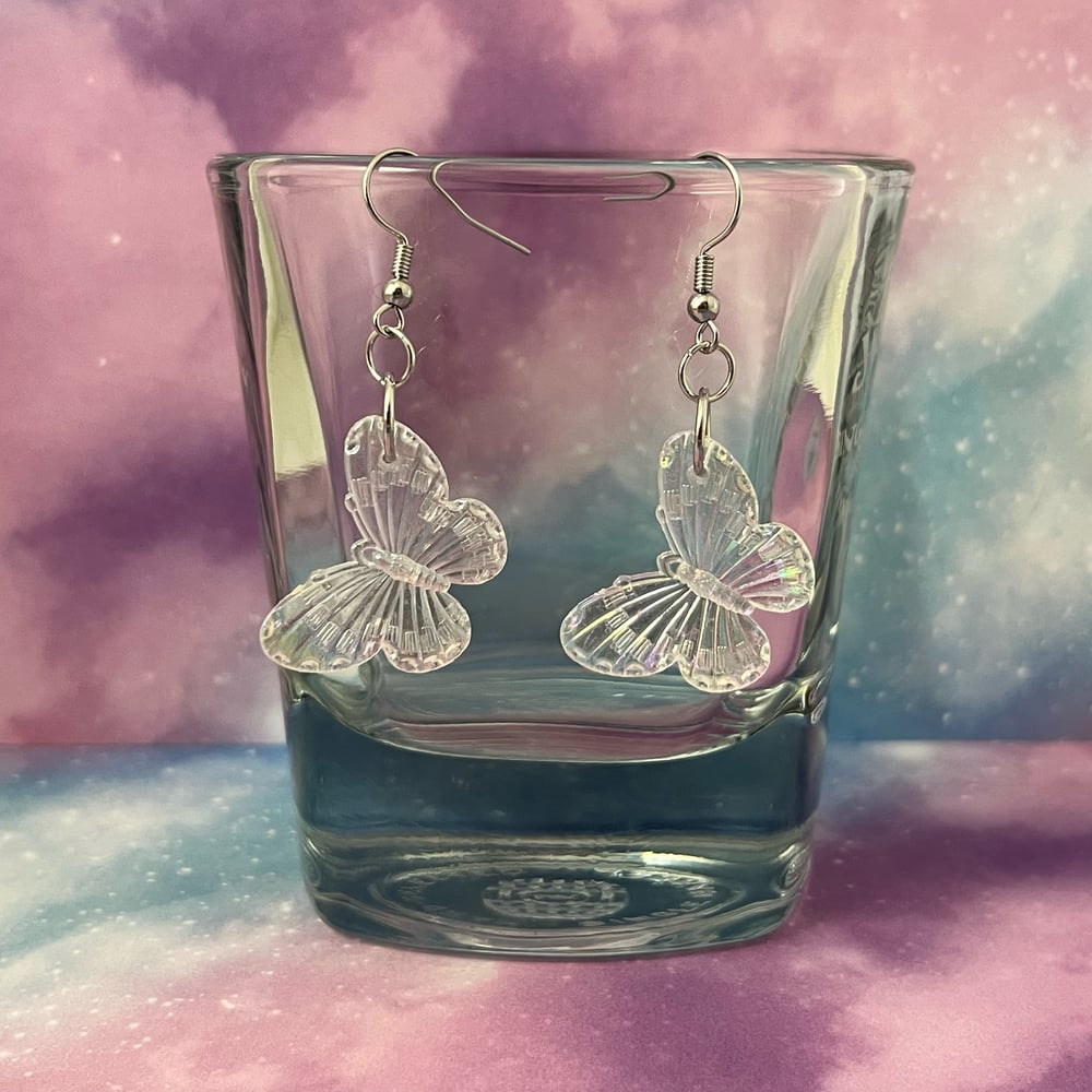 Image of Iridescent Butterfly Earrings